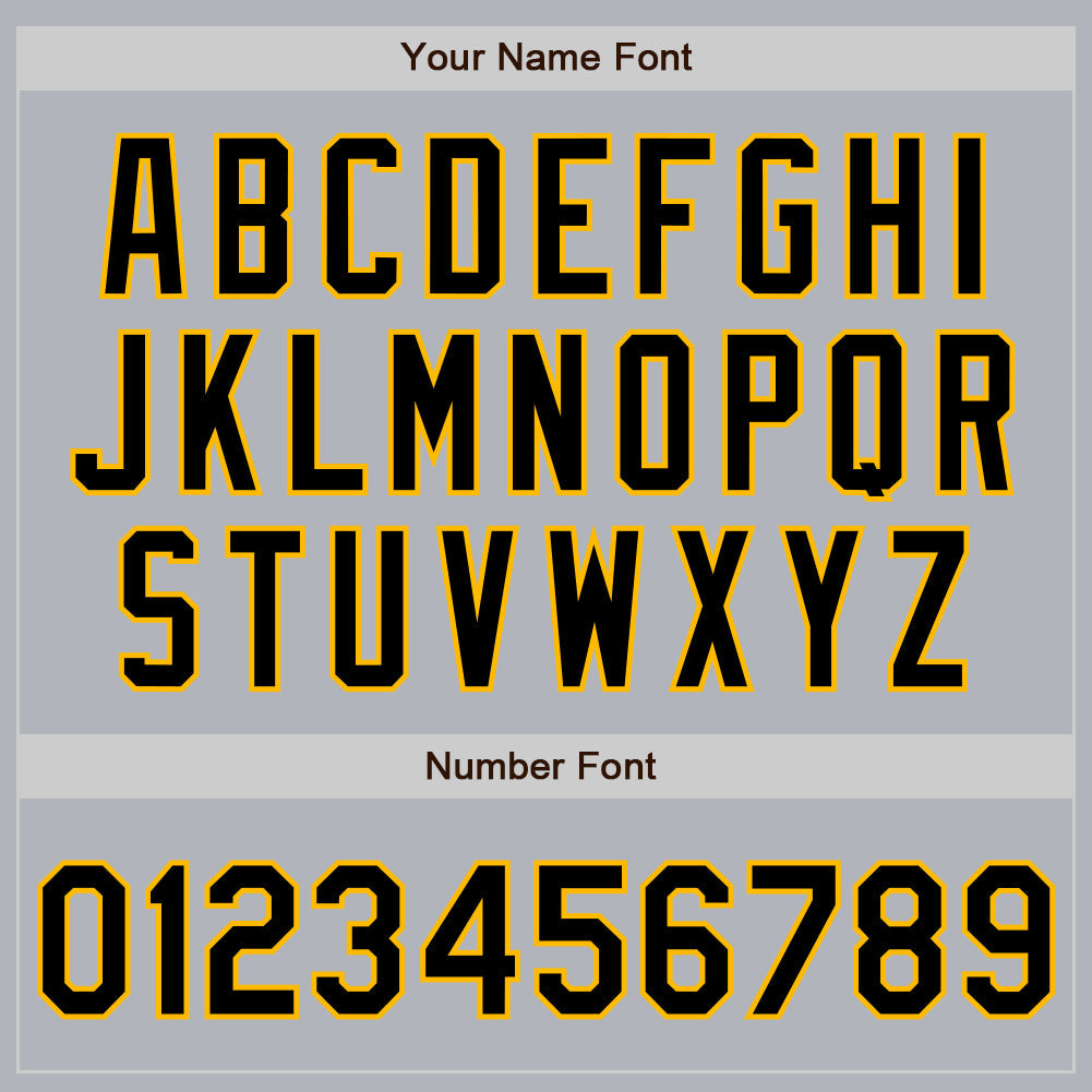 Custom Gray Black-Gold Authentic Baseball Jersey - Sky-Custom