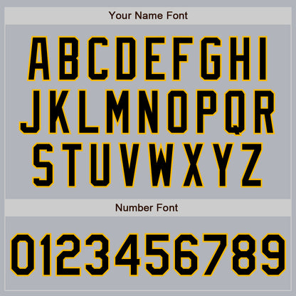 Custom Gray Black-Gold Authentic Baseball Jersey - Sky-Custom