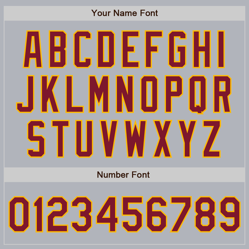 Custom Gray Crimson-Gold Authentic Baseball Jersey - Sky-Custom