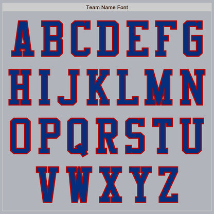 Custom Gray Royal-Red Authentic Baseball Jersey - Sky-Custom