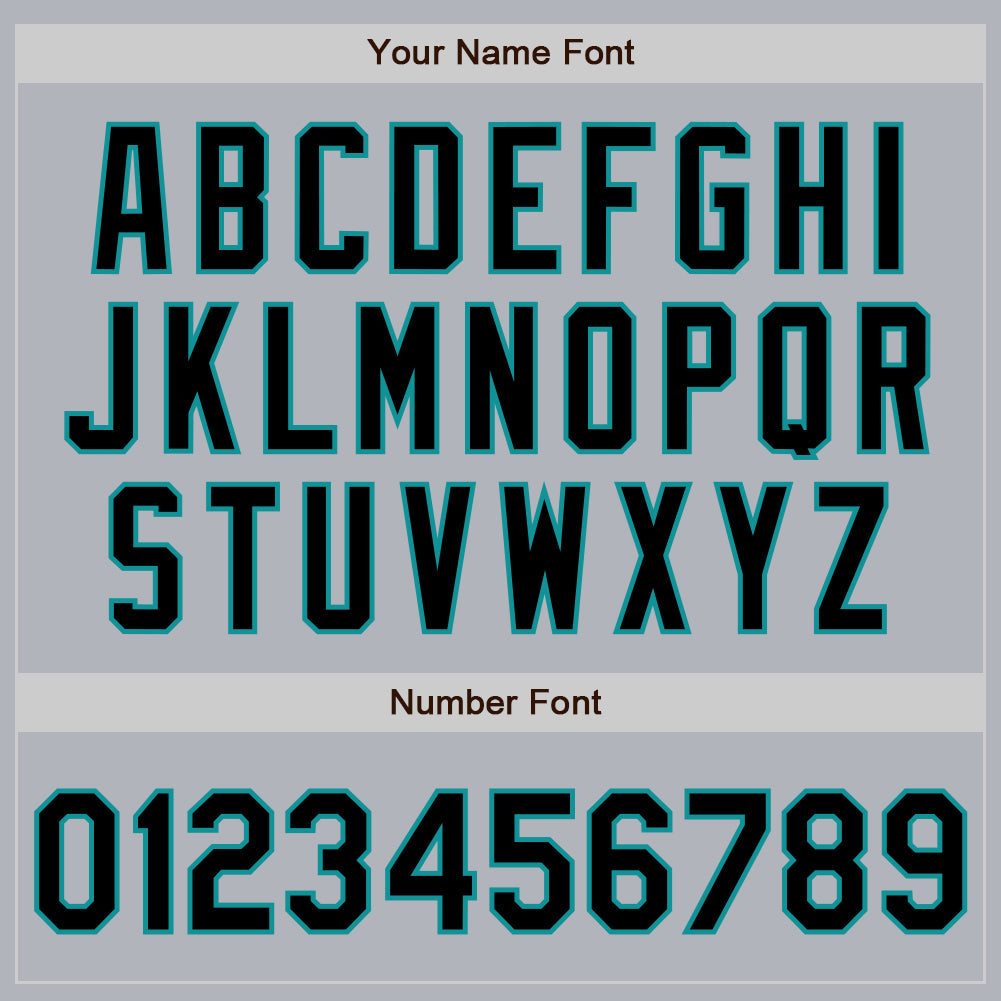 Custom Gray Black-Teal Authentic Baseball Jersey - Sky-Custom