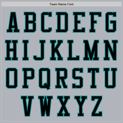 Custom Gray Black-Teal Authentic Baseball Jersey - Sky-Custom