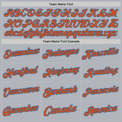 Custom Gray Orange-Light Blue Authentic Throwback Basketball Jersey - Sky-Custom