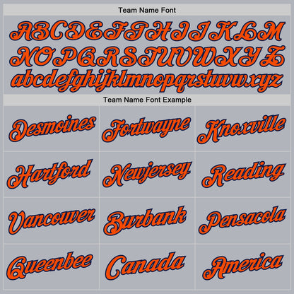 Custom Gray Orange-Navy Authentic Throwback Basketball Jersey - Sky-Custom