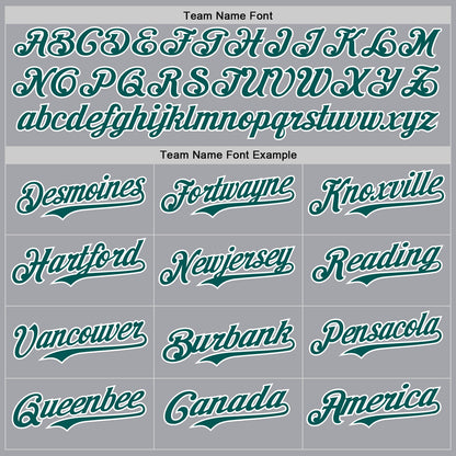 Custom Gray Midnight Green White-Red Authentic Baseball Jersey - Sky-Custom