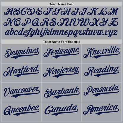 Custom Gray Navy Authentic Baseball Jersey - Sky-Custom