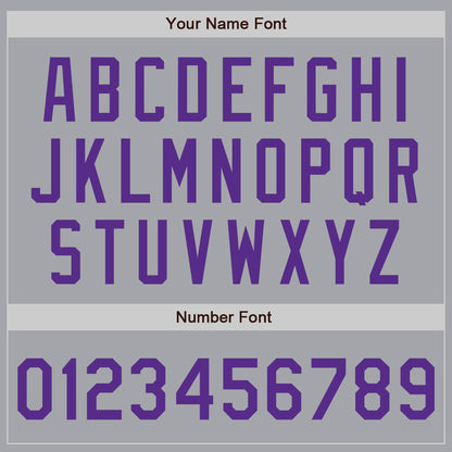 Custom Gray Purple Authentic Baseball Jersey - Sky-Custom