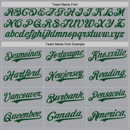 Custom Gray Green Authentic Baseball Jersey - Sky-Custom