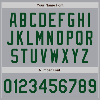 Custom Gray Green Authentic Baseball Jersey - Sky-Custom