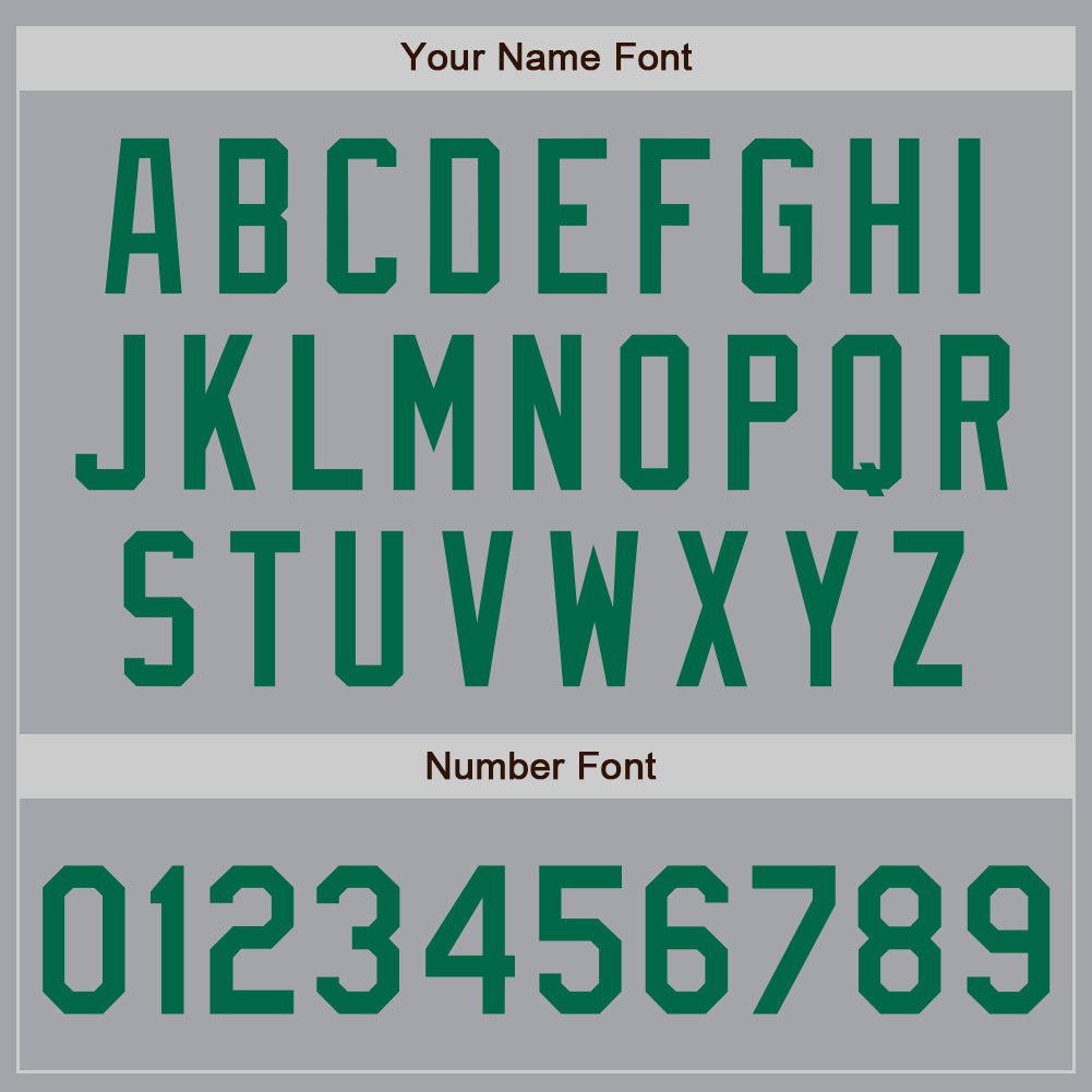 Custom Gray Kelly Green Authentic Baseball Jersey - Sky-Custom