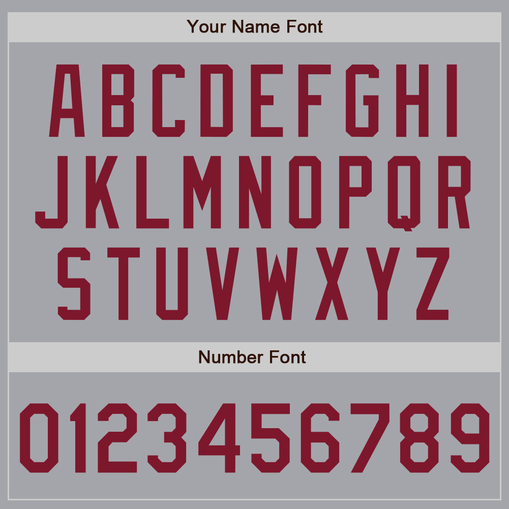 Custom Gray Crimson Authentic Baseball Jersey - Sky-Custom