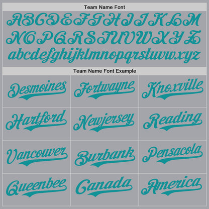 Custom Gray Teal Authentic Baseball Jersey - Sky-Custom