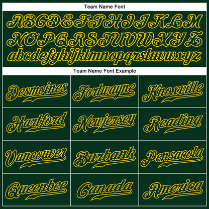 Custom Green Green-Gold Authentic Baseball Jersey - Sky-Custom