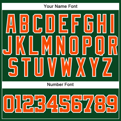 Custom Green Orange-White Authentic Baseball Jersey - Sky-Custom