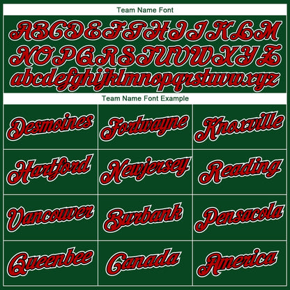 Custom Green Red-Black Authentic Baseball Jersey - Sky-Custom