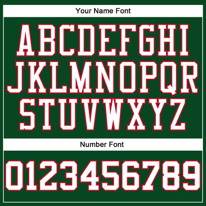 Custom Green White-Red Authentic Baseball Jersey - Sky-Custom