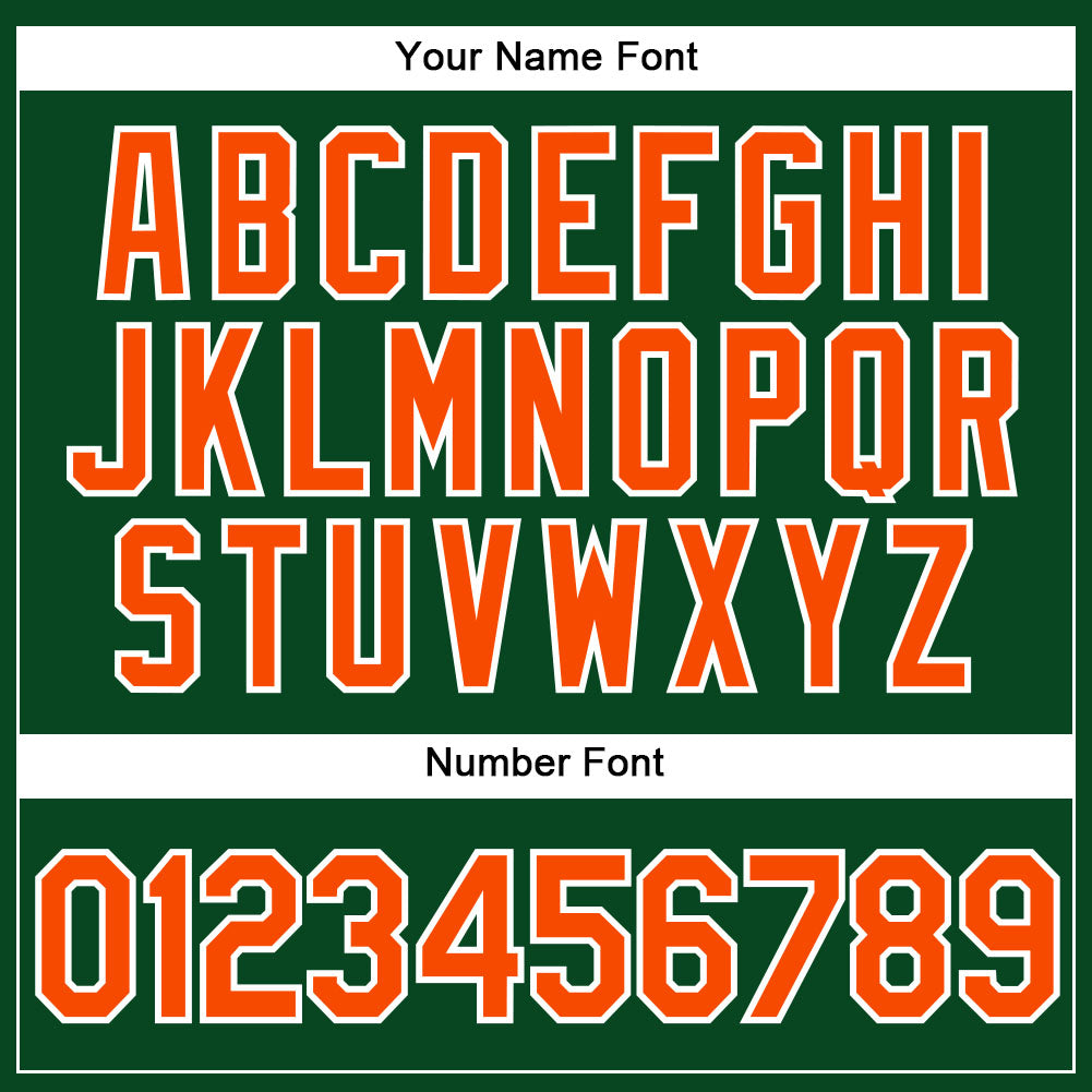 Custom Green White Pinstripe Orange-White Authentic Baseball Jersey - Sky-Custom