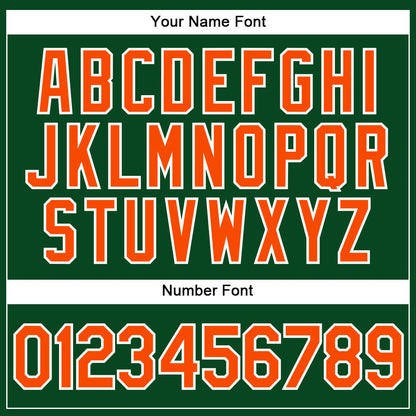 Custom Green White Pinstripe Orange-White Authentic Baseball Jersey - Sky-Custom