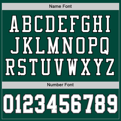 Custom Green White-Gray Mesh Authentic Throwback Football Jersey - Sky-Custom