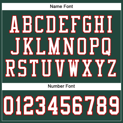 Custom Green White-Red Mesh Authentic Football Jersey - Sky-Custom