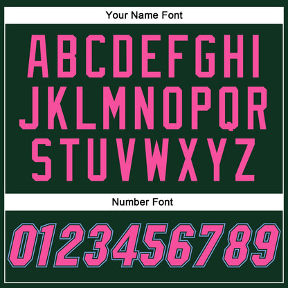 Custom Green Pink-Light Blue Authentic Baseball Jersey - Sky-Custom