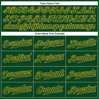 Custom Green Green-Gold Authentic Sleeveless Baseball Jersey - Sky-Custom