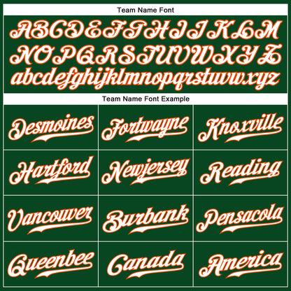 Custom Green White-Orange Authentic Sleeveless Baseball Jersey - Sky-Custom