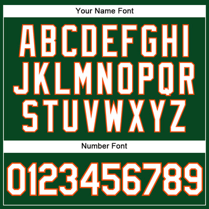 Custom Green White-Orange Authentic Sleeveless Baseball Jersey - Sky-Custom