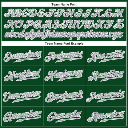 Custom Green Gray-White Authentic Sleeveless Baseball Jersey - Sky-Custom