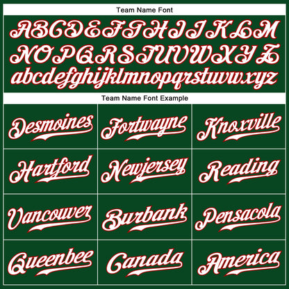 Custom Green White-Red Authentic Sleeveless Baseball Jersey - Sky-Custom