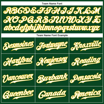 Custom Green White-Gold Authentic Sleeveless Baseball Jersey - Sky-Custom