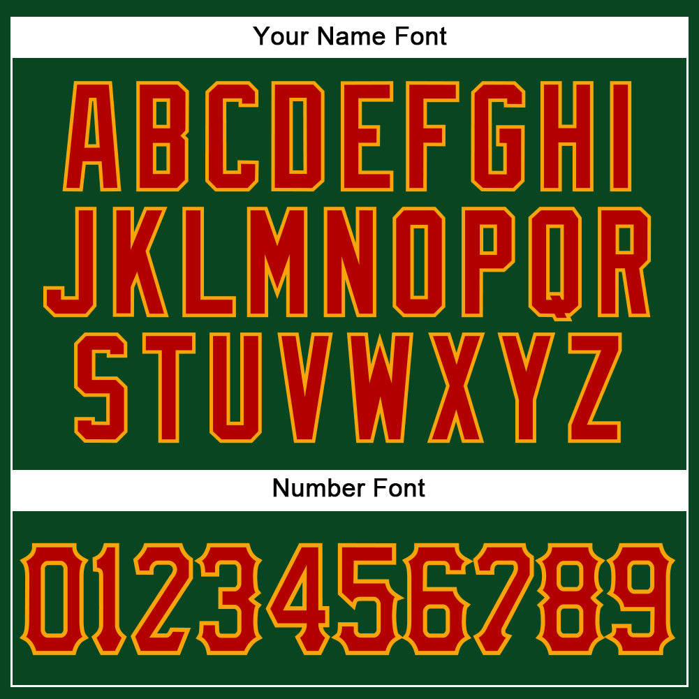 Custom Green Red-Gold Authentic Sleeveless Baseball Jersey - Sky-Custom