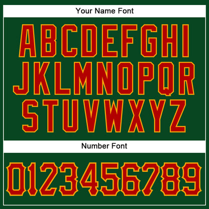 Custom Green Red-Gold Authentic Sleeveless Baseball Jersey - Sky-Custom