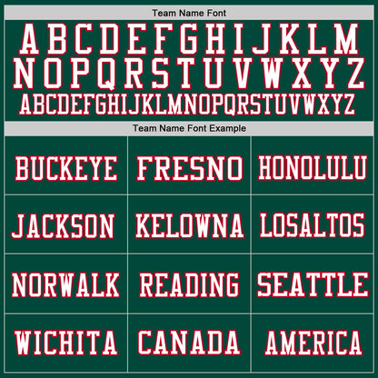 Custom Green White-Red Mesh Authentic Throwback Football Jersey - Sky-Custom