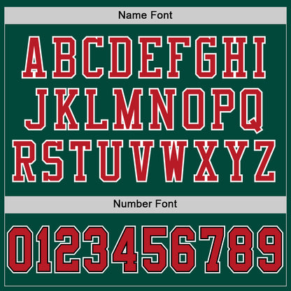 Custom Green Red-Black Mesh Authentic Throwback Football Jersey - Sky-Custom