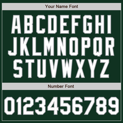 Custom Green White-Gray Authentic Baseball Jersey - Sky-Custom