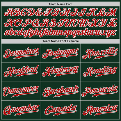 Custom Green Red-White Authentic Baseball Jersey - Sky-Custom