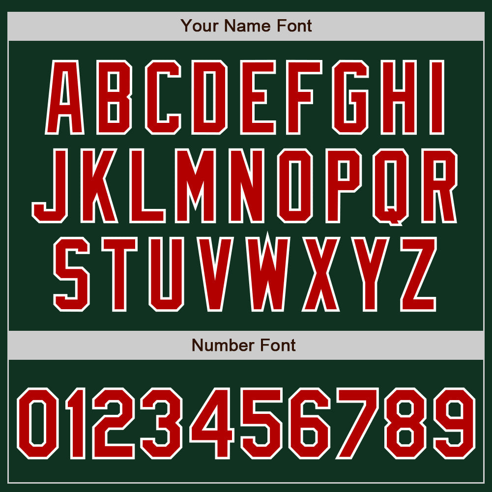 Custom Green Red-White Authentic Baseball Jersey - Sky-Custom