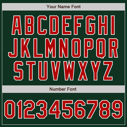 Custom Green Red-White Authentic Baseball Jersey - Sky-Custom