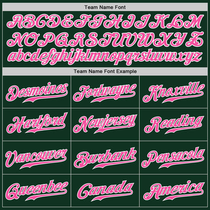 Custom Green Pink-White Authentic Baseball Jersey - Sky-Custom