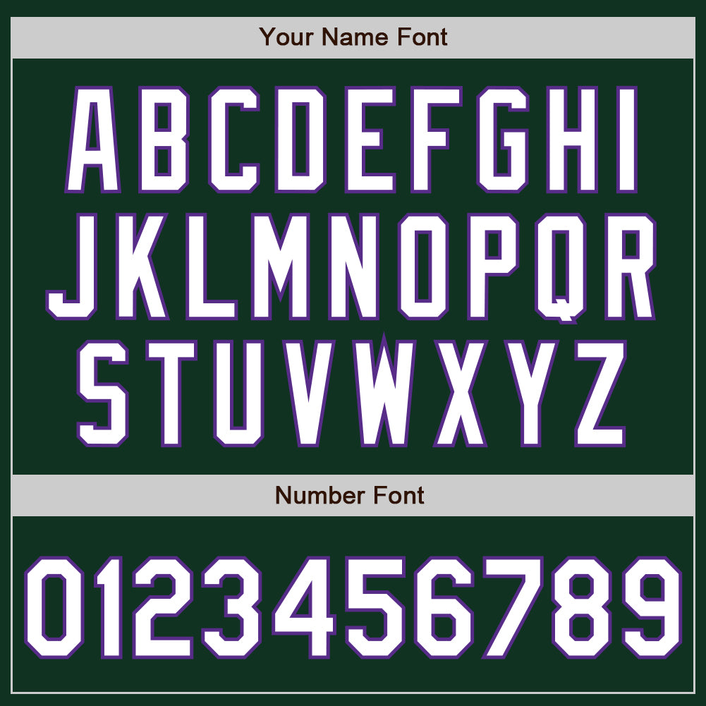 Custom Green White-Purple Authentic Baseball Jersey - Sky-Custom