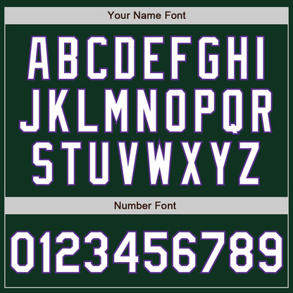 Custom Green White-Purple Authentic Baseball Jersey - Sky-Custom
