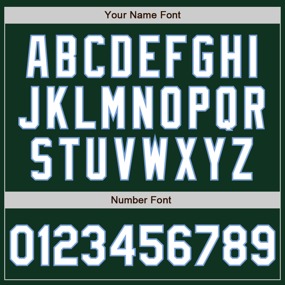 Custom Green White-Light Blue Authentic Baseball Jersey - Sky-Custom