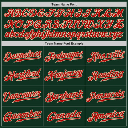 Custom Green Red-Cream Authentic Baseball Jersey - Sky-Custom