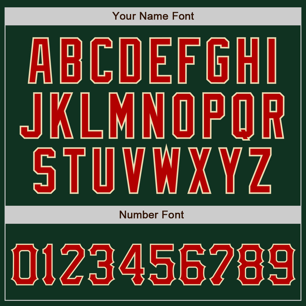 Custom Green Red-Cream Authentic Baseball Jersey - Sky-Custom