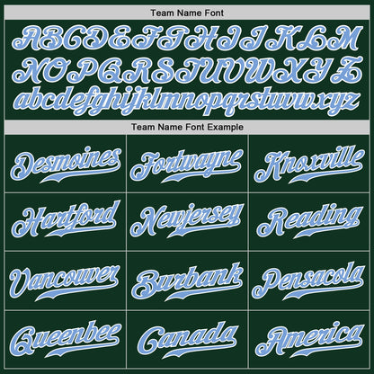 Custom Green Light Blue-White Authentic Baseball Jersey - Sky-Custom