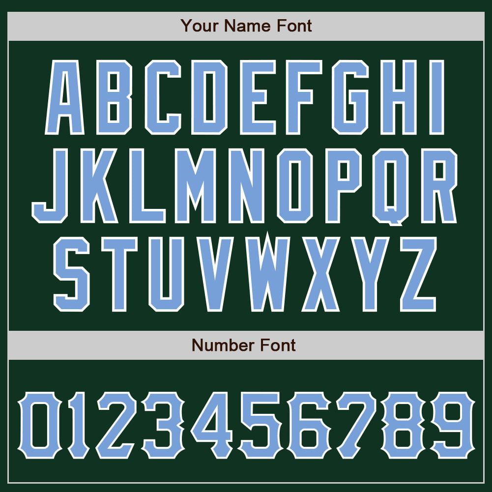 Custom Green Light Blue-White Authentic Baseball Jersey - Sky-Custom