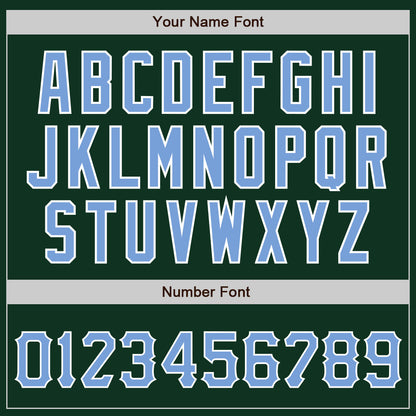 Custom Green Light Blue-White Authentic Baseball Jersey - Sky-Custom
