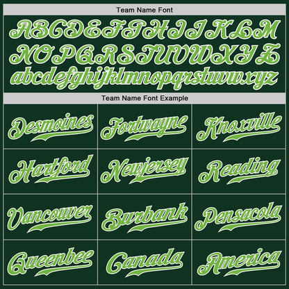 Custom Green Neon Green-White Authentic Baseball Jersey - Sky-Custom