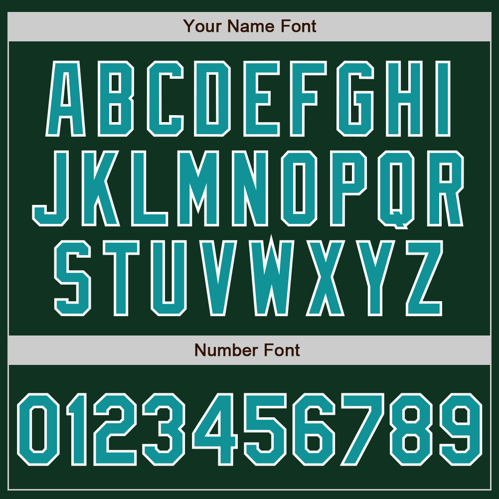 Custom Green Teal-White Authentic Baseball Jersey - Sky-Custom
